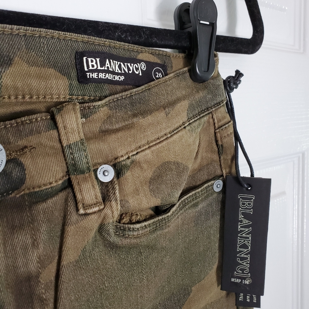 NWT Blank NYC The Reade Crop Camo Skinny Jeans - Picture 5 of 8
